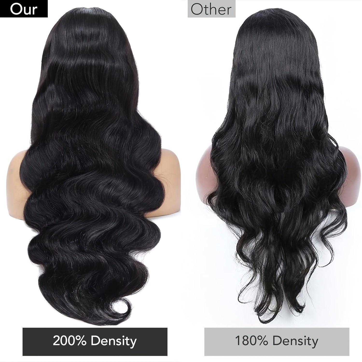 Body Wave Glueless Lace Front Wigs Human Hair Pre Plucked Brazilian 4*4 HD Lace Front Wigs Human Hair with Baby Hair Full Frontal Lace Wigs Human Hair for Women 200% Density Natural Black, Dress Up Hair, Cosplay Wig